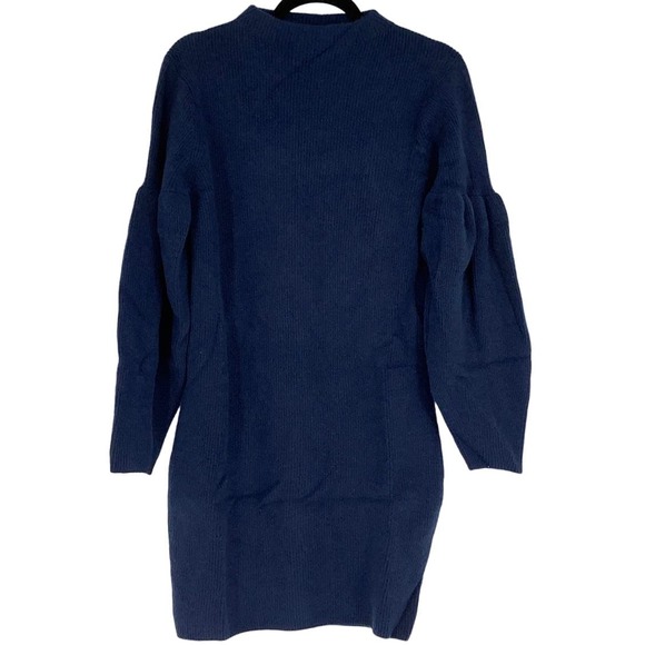 NEW! NAADAM Size Small Cashmere Tunic w/ Pleated Sleeves Slate Blue J7-3 - Picture 1 of 11